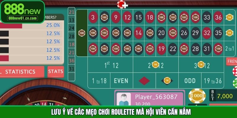 Lưu ý về các mẹo chơi Roulette mà hội viên cần nắm